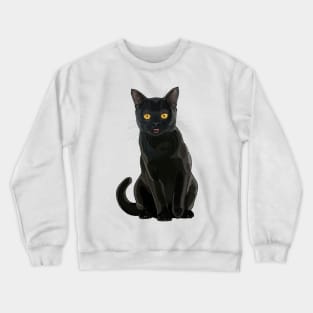 Black Bombay Blep Cat Crewneck Sweatshirt